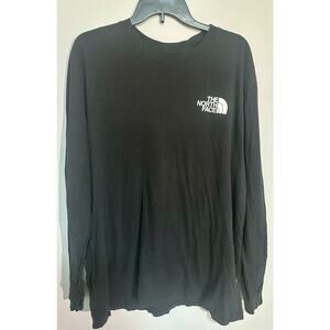 North Face Shirt Men's XXL Black 100% Cotton Logo Red Plaid